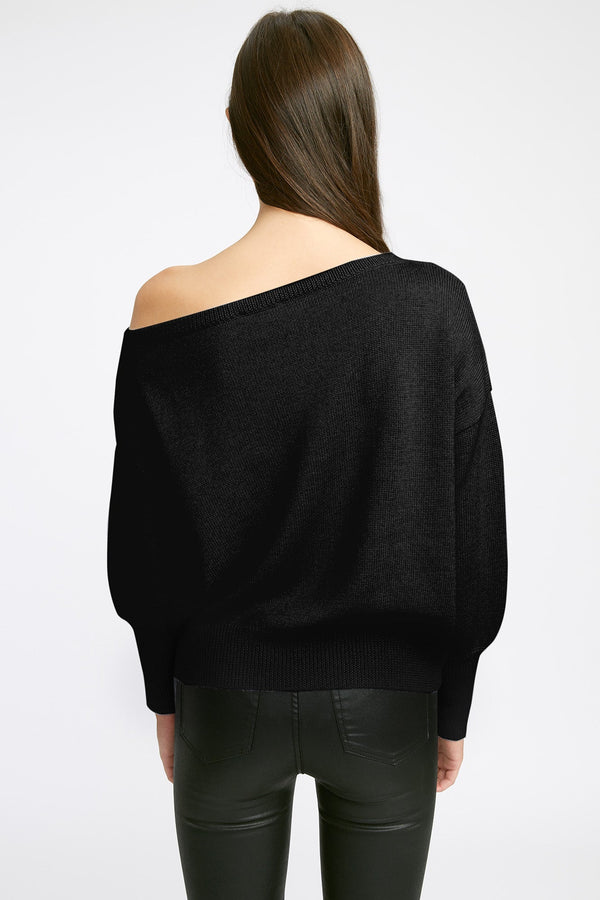 Kookai Autumn Off Shoulder Top Black