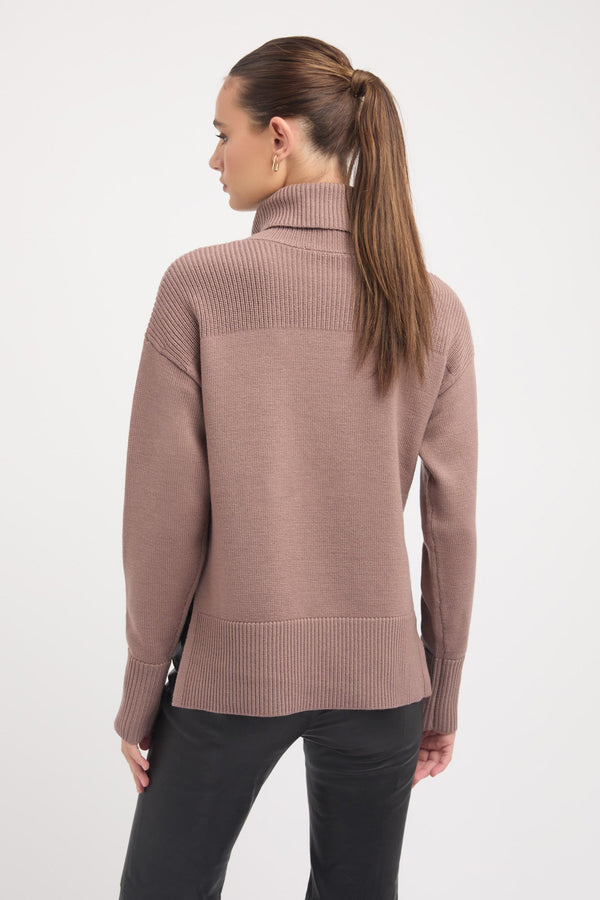 Kookai Autumn Split Hem Jumper Mink