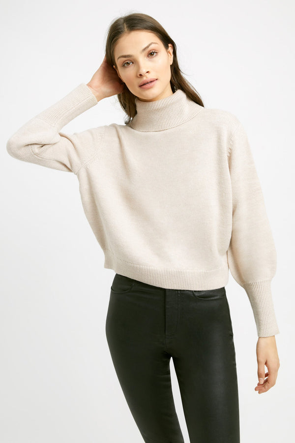 Kookai Autumn Turtle Neck Jumper Walnut