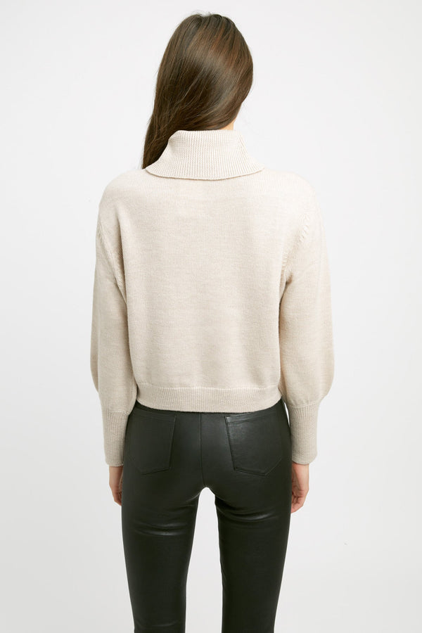Kookai Autumn Turtle Neck Jumper Walnut
