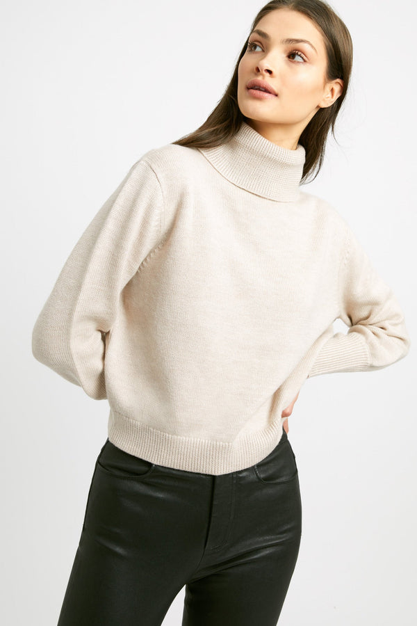 kookai Autumn Turtle Neck Jumper Walnut
