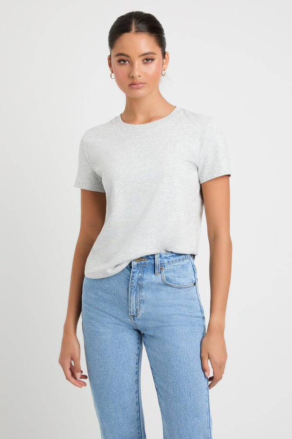 kookai Avery Tee Light Grey Marle