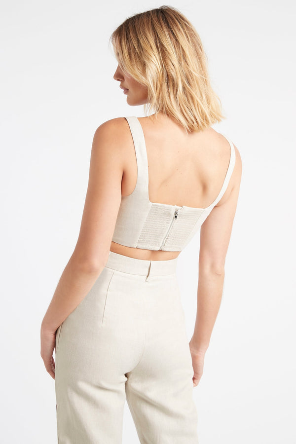Kookai Avion Crop Top Ecru
