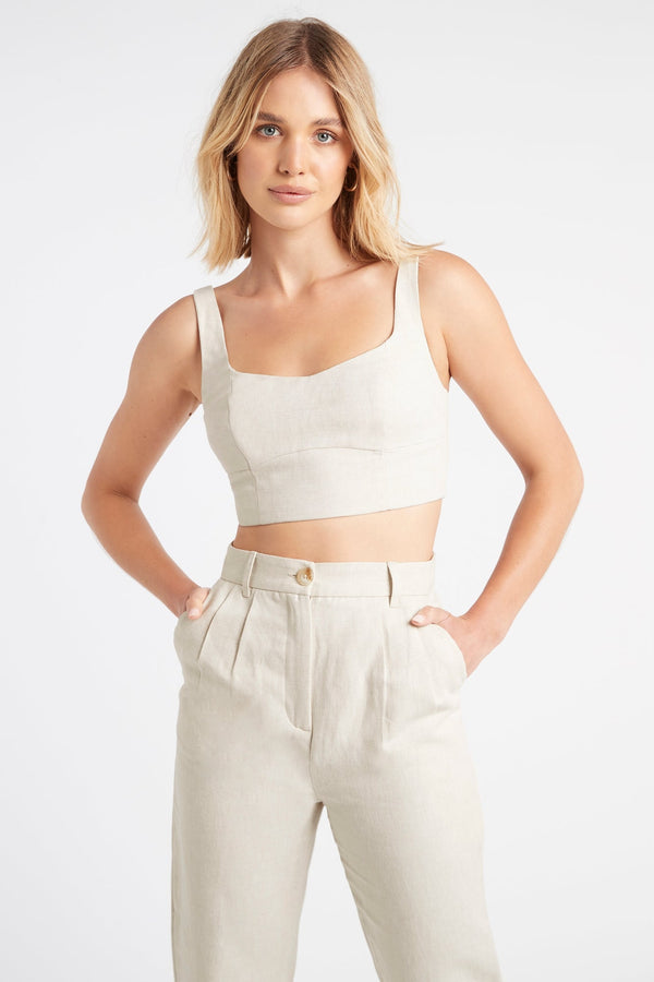 kookai Avion Crop Top Ecru