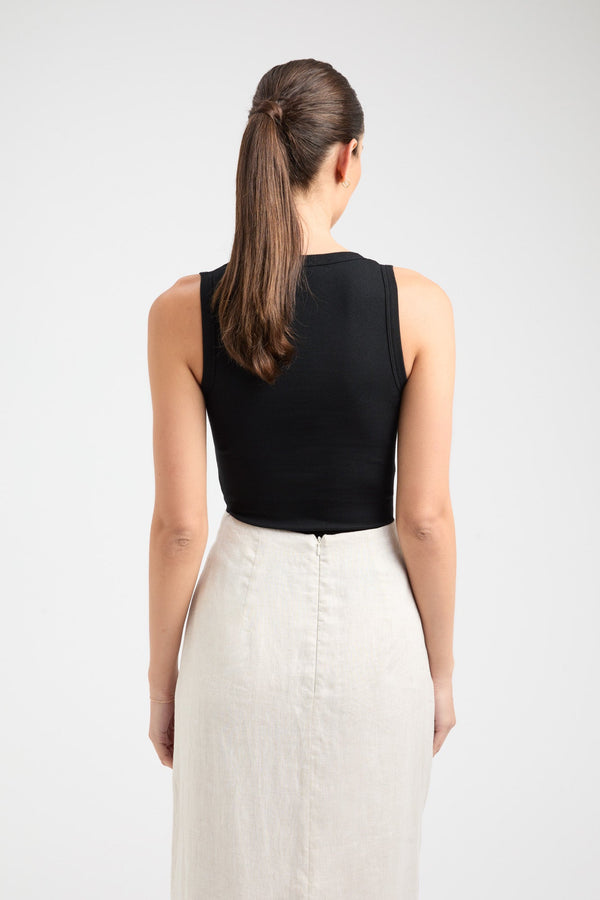 Kookai Bailey Icon Scoop Tank Black