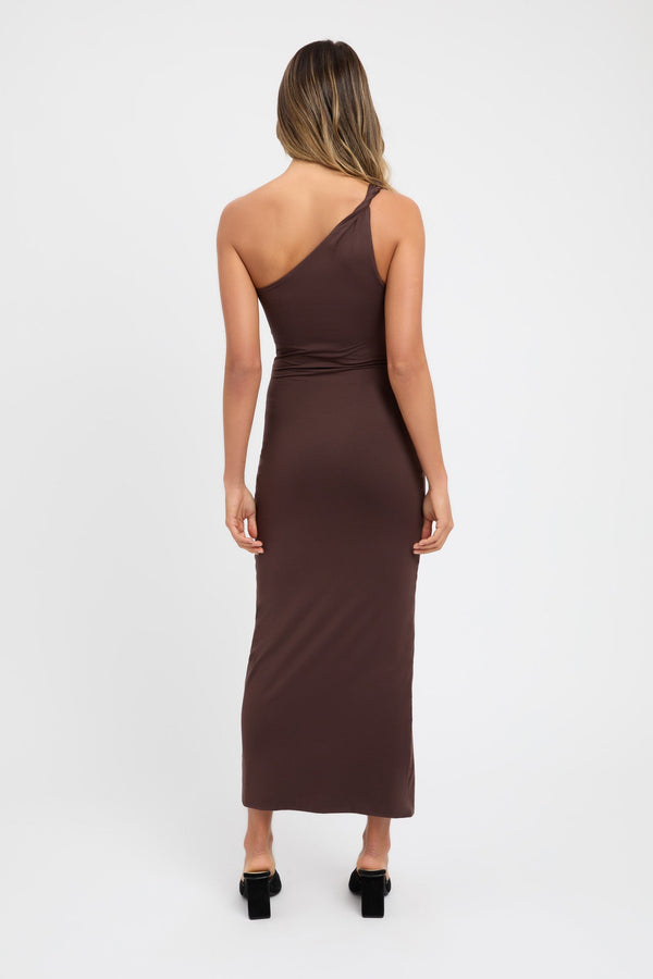 Kookai Bambi Midi Dress Dark Chocolate