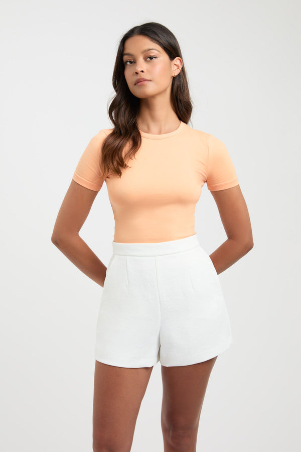 Kookai Beau Baby Tee Peach Quartz