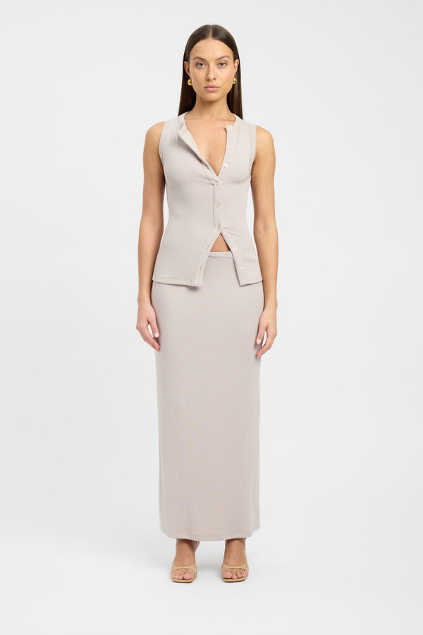 kookai Bec Button Tank Mushroom