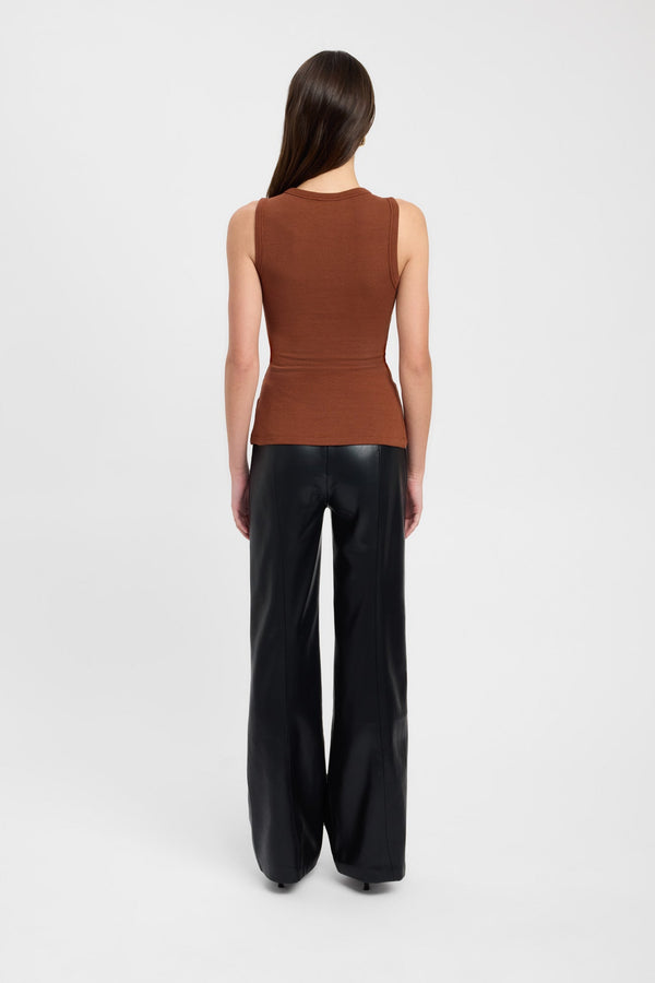 Kookai Bec Button Tank Sienna