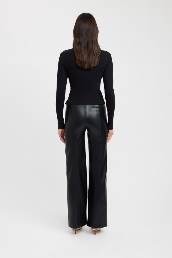 Kookai Bec Button Top Black