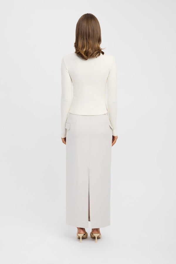 Kookai Bec Button Top Coconut Milk