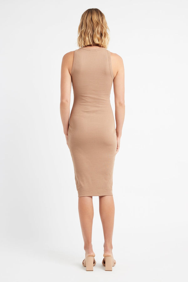 Kookai Becca Midi Dress Natural