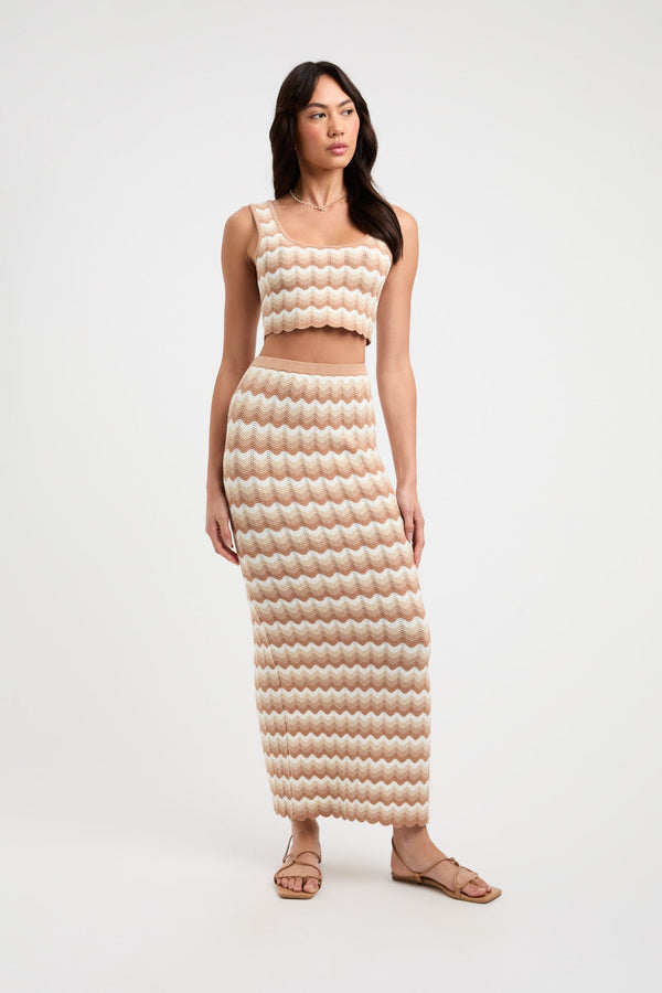 Kookai Beckett Maxi Skirt Biscuit