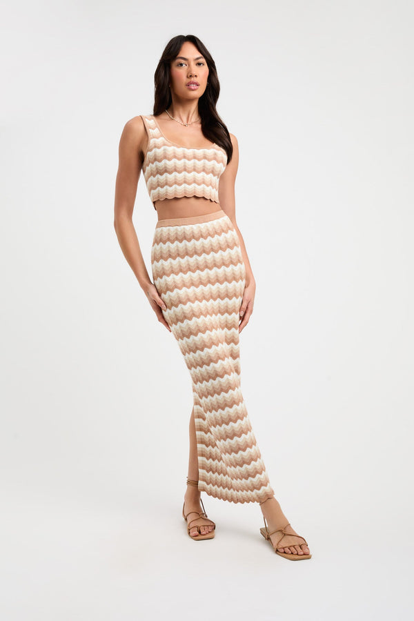 kookai Beckett Maxi Skirt Biscuit