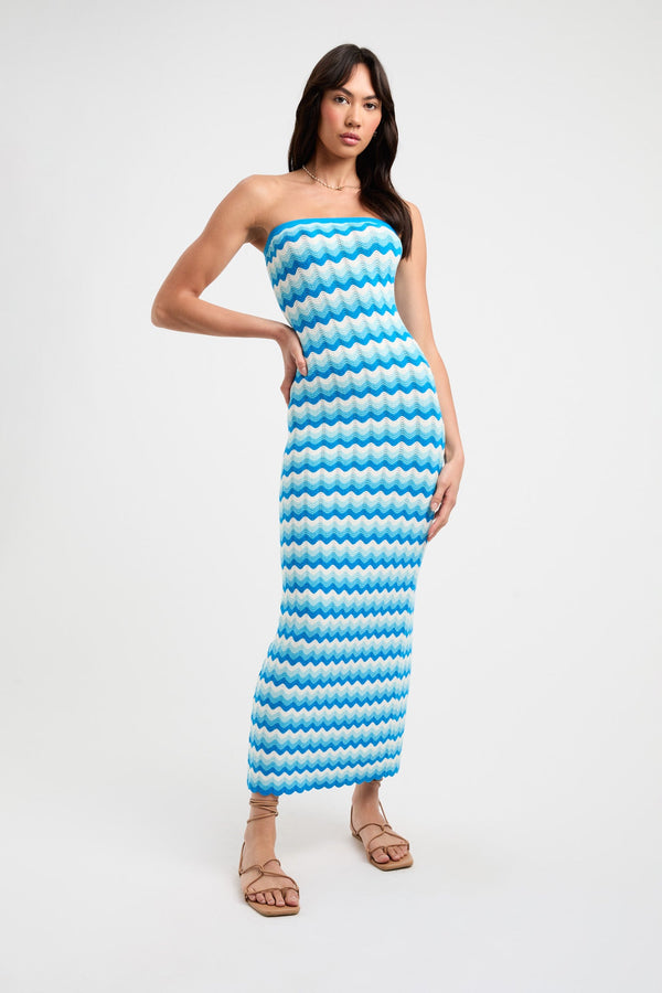 kookai Beckett Midi Dress Blue