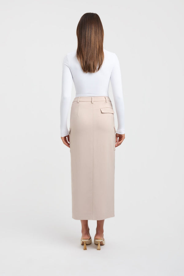 Kookai Becky Cargo Skirt Dark Oat