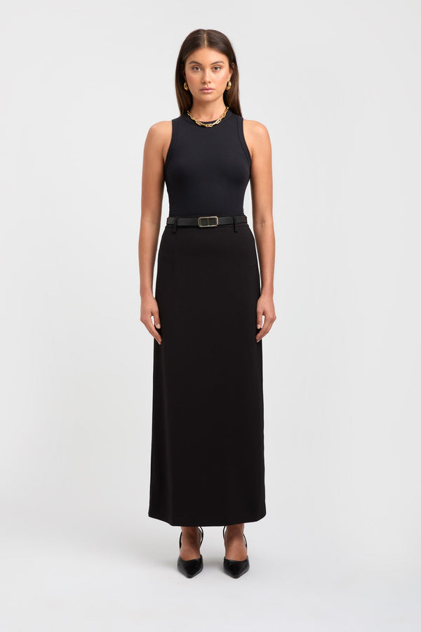 kookai Becky Core Midi Skirt Black
