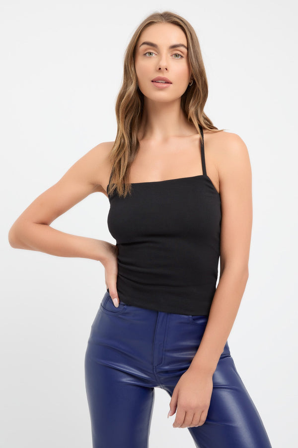 kookai Bella Halter Top Black
