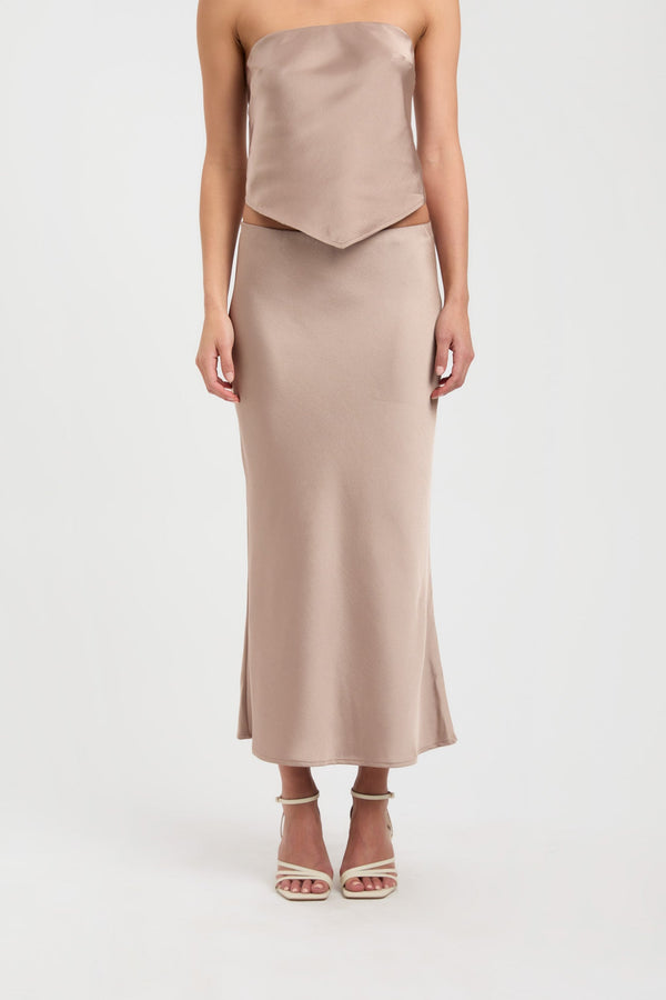 Kookai Belle Midi Skirt Bronze