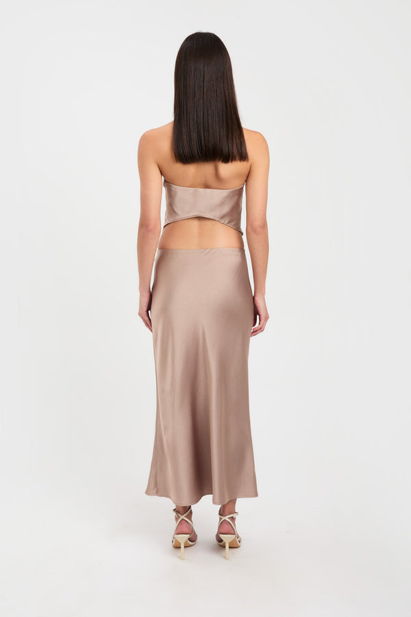 Kookai Belle Midi Skirt Bronze