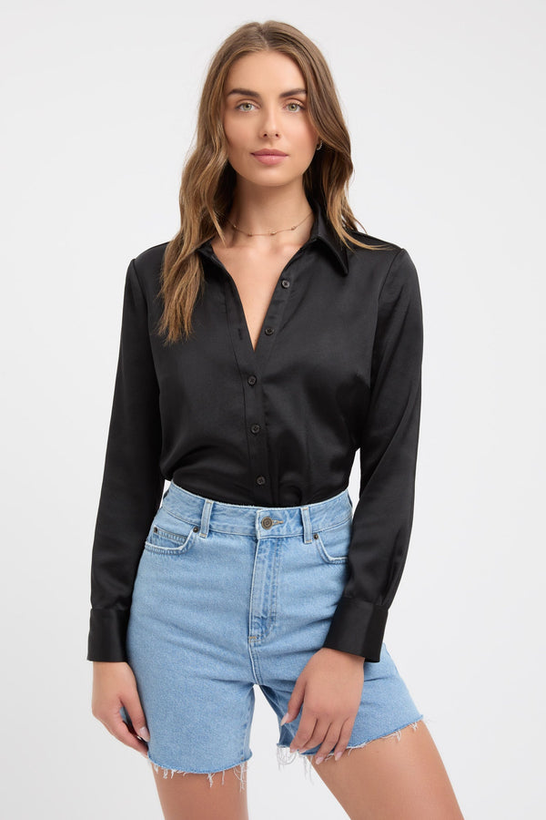 Kookai Belle Slim Shirt Black