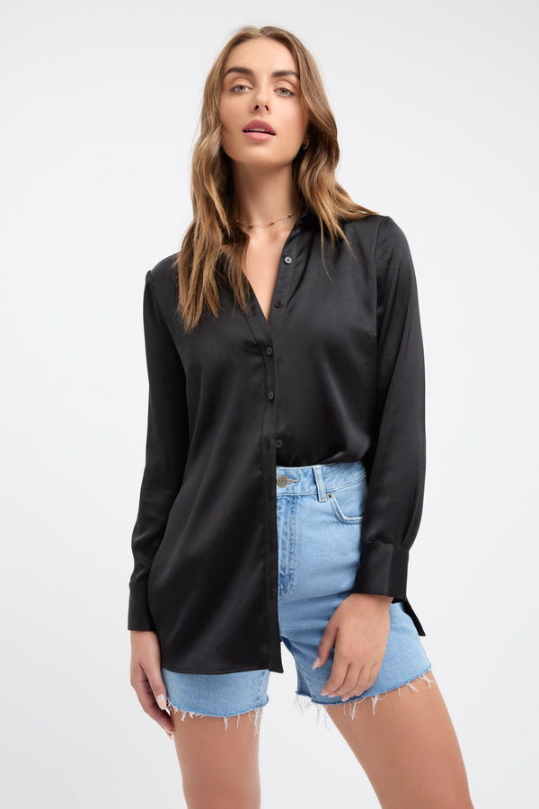 kookai Belle Slim Shirt Black