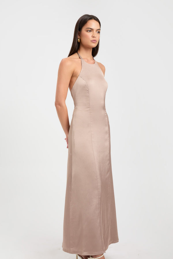 Kookai Belle Tie Back Dress Bronze