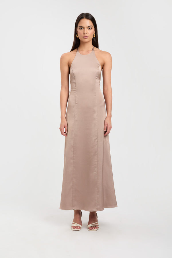 kookai Belle Tie Back Dress Bronze