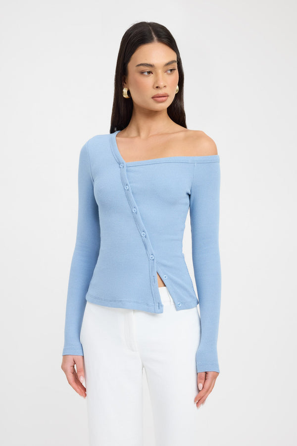 Kookai Bennett Top Faded Denim