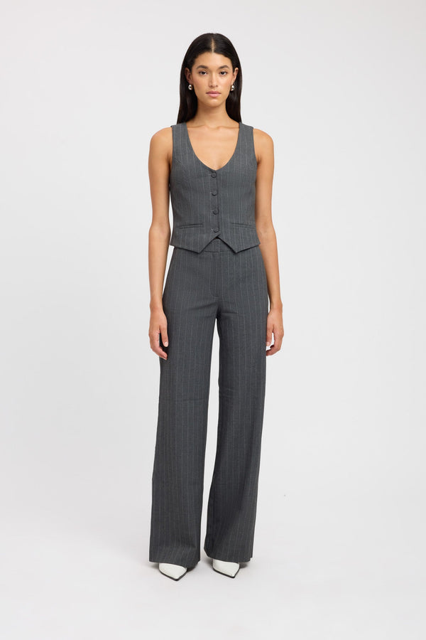 kookai Bergen Wide Leg Pant Charcoal