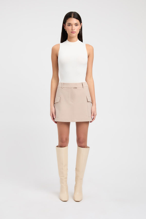 kookai Berlin Mini Skirt Smoke Beige