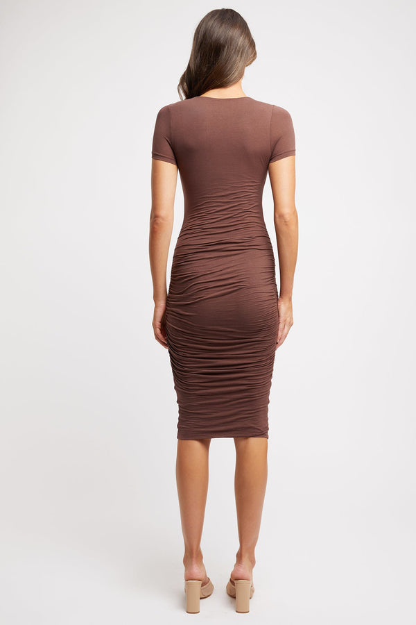 Kookai Betty Midi Dress Brunette