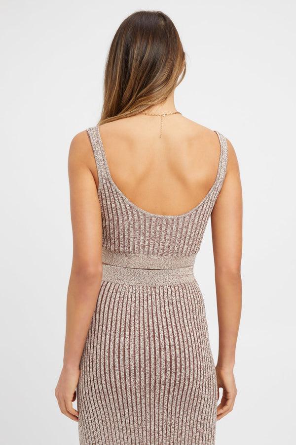 Kookai Bianca Marle Bodice Crop Tortoise Marle