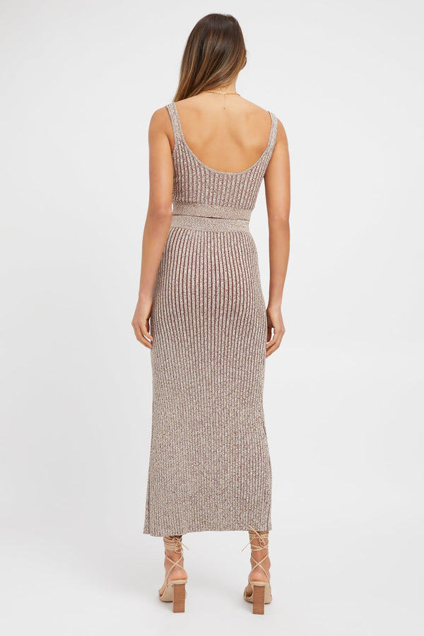 Kookai Bianca Marle Pleated Skirt Tortoise Marle