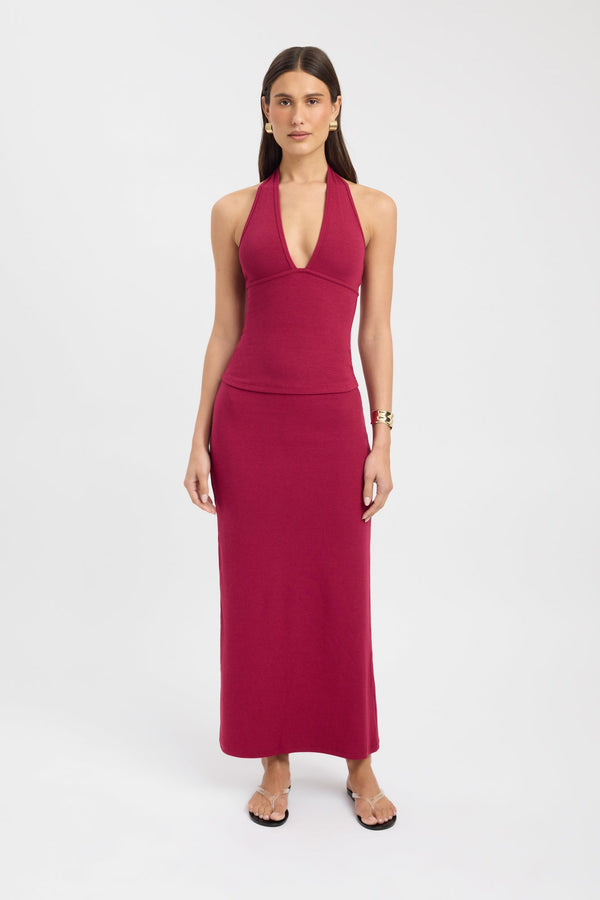 kookai Billie Skirt Beet Red