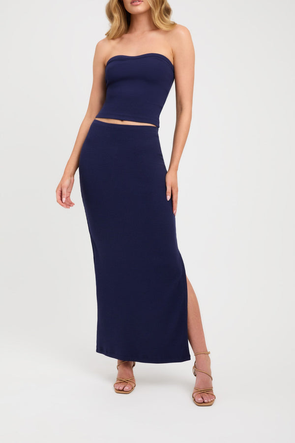 Kookai Bodhi Low Rise Skirt Navy Night