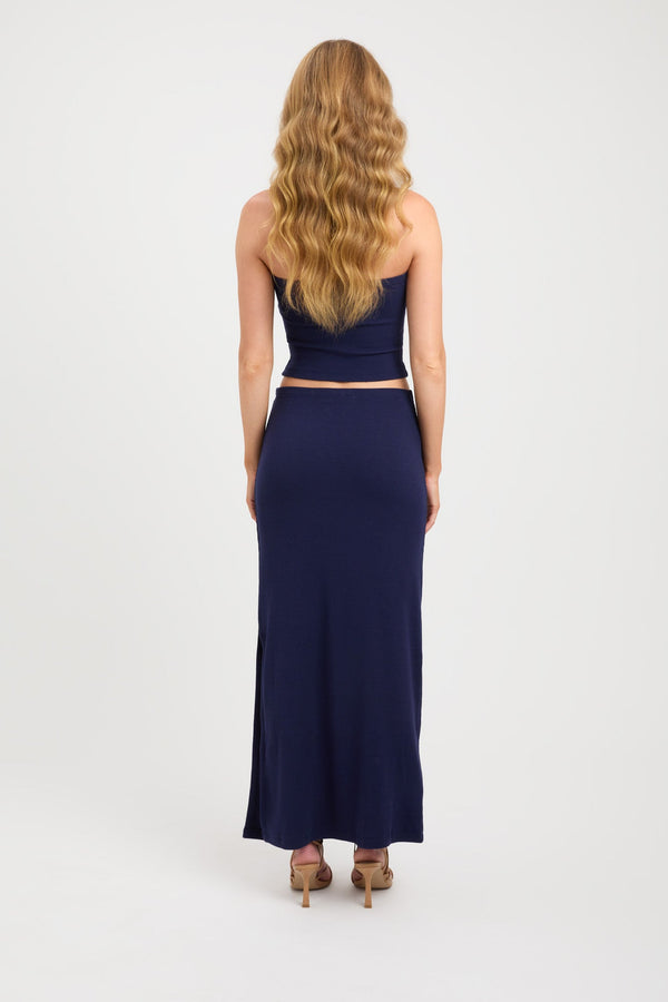 Kookai Bodhi Low Rise Skirt Navy Night