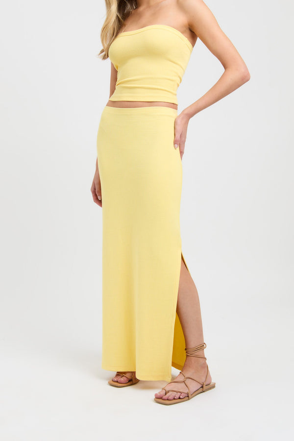 Kookai Bodhi Low Rise Skirt Popcorn Yellow
