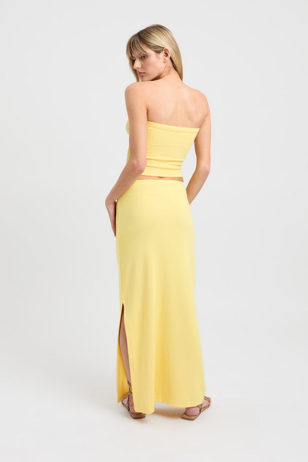 Kookai Bodhi Low Rise Skirt Popcorn Yellow