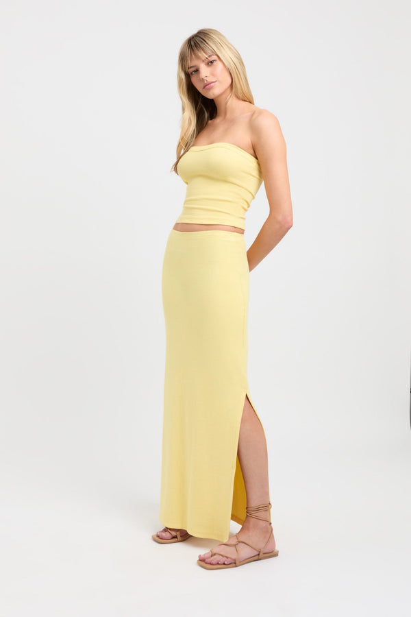 kookai Bodhi Low Rise Skirt Popcorn Yellow