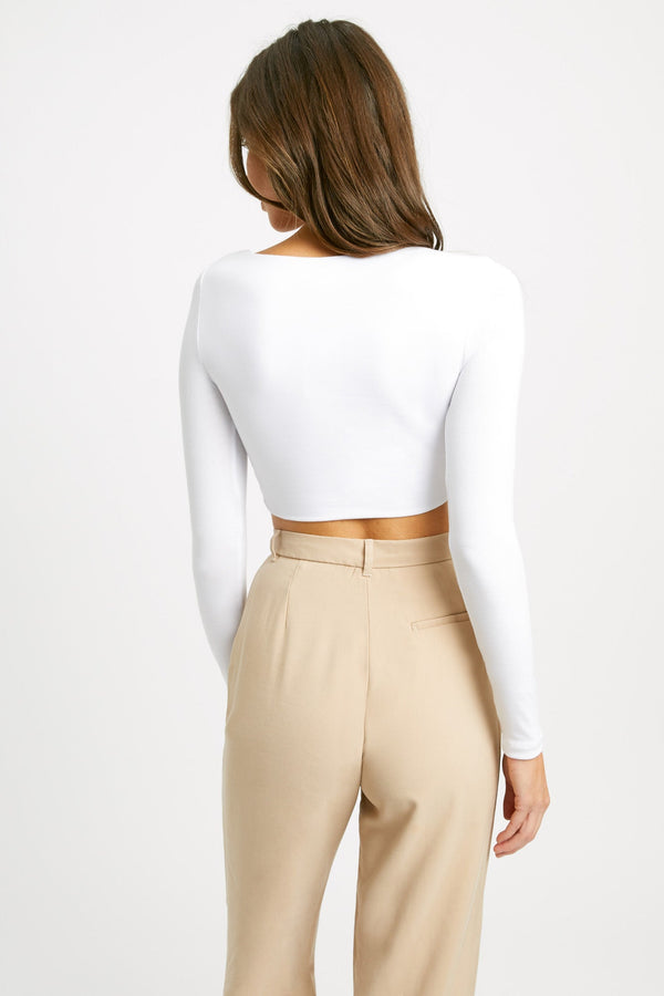 Kookai Bonita Crop Top White
