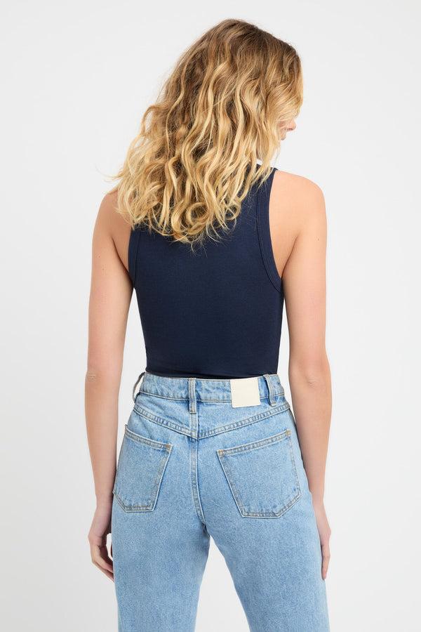 Kookai Bonnie Scoop Tank Navy