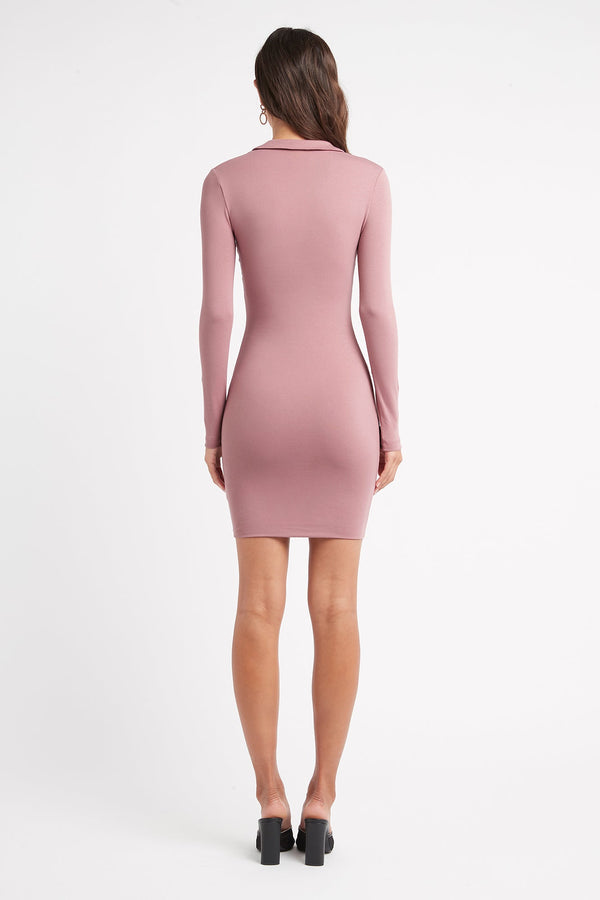 Kookai Boston Mini Dress Dark Mauve