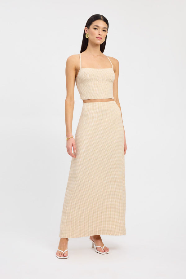 kookai Brady Midi Skirt Hazelnut