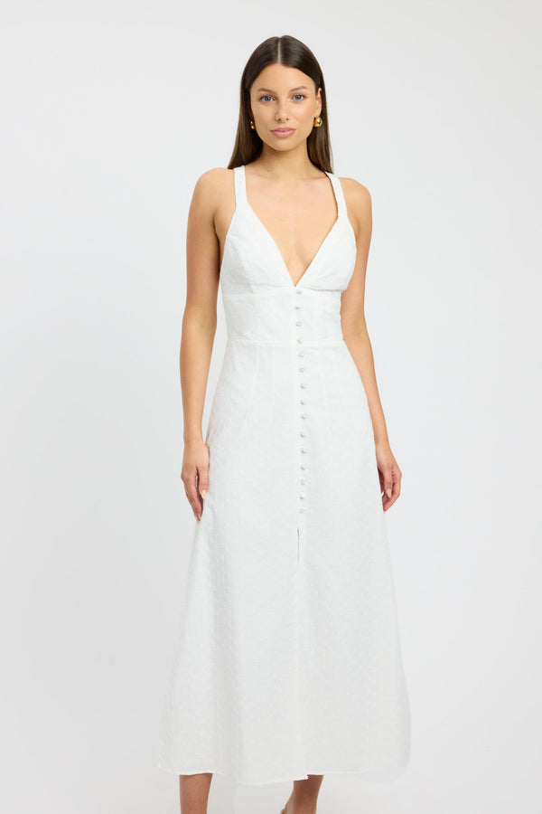 Kookai Brandy Day Dress Natural White