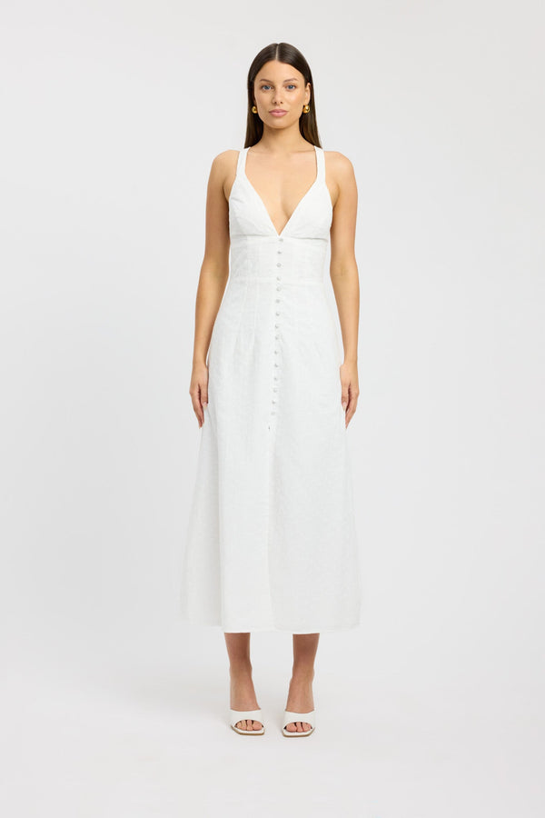 kookai Brandy Day Dress Natural White