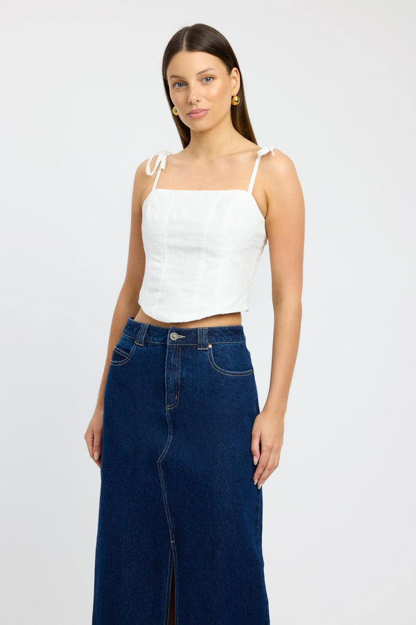 Kookai Brandy Top Natural White