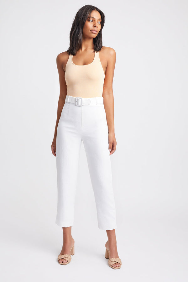 kookai Brea Crop Pants Natural White