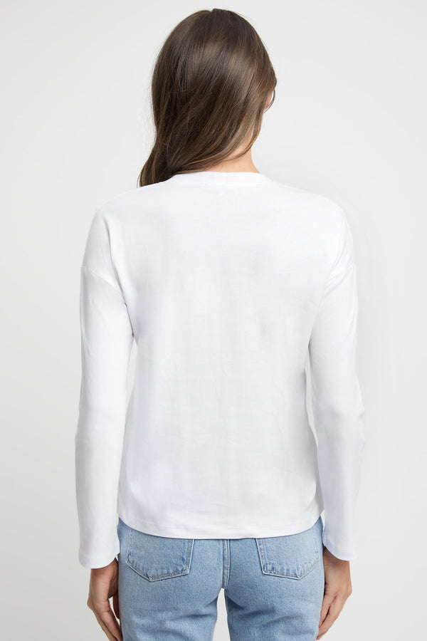 Kookai Breena Long Sleeve Top White
