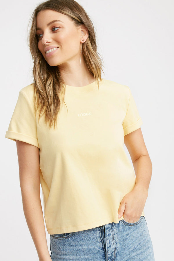 kookai Breena Tee Lemon Zelous